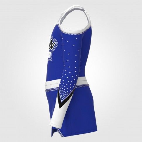 lone sleeve blue female cheerleader costume blue 4