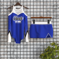 long sleeve blue female cheerleader costume blue