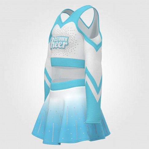 2 piece pink youth cheer outfit cyan 5