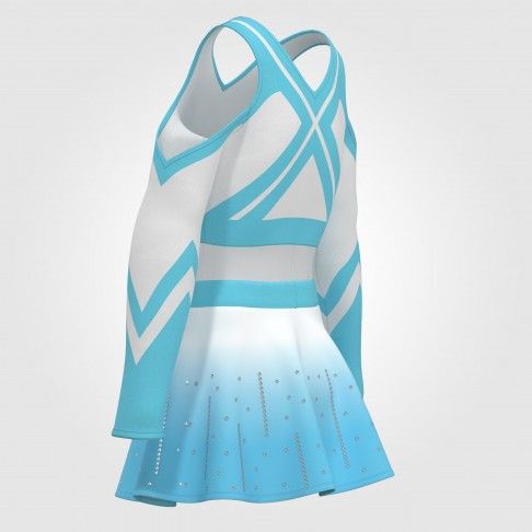 2 piece pink youth cheer outfit cyan 6