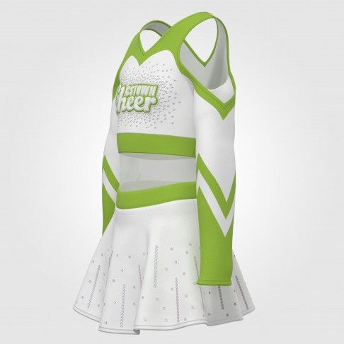 2 piece pink youth cheer outfit green 5