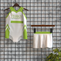 2 piece pink youth cheer outfit green