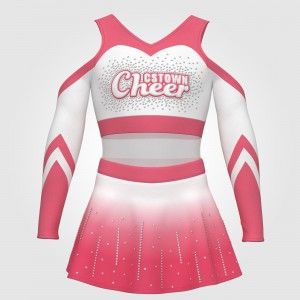 2 piece pink youth cheer outfit