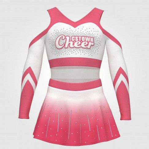 2 piece pink youth cheer outfit pink 2
