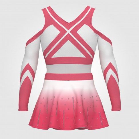 2 piece pink youth cheer outfit pink 3