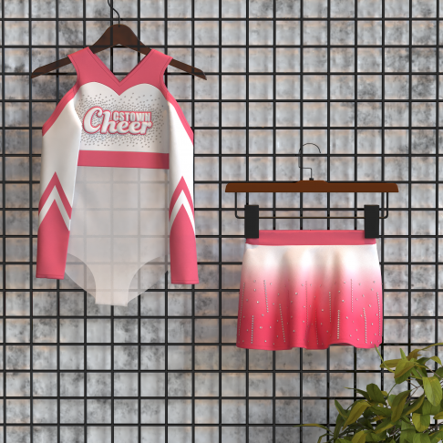 2 piece pink youth cheer outfit pink 0