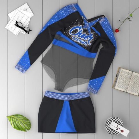 womens blue plus cheerleading uniforms blue 1