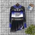 women blue retro cheerleading uniforms blue