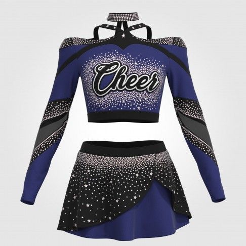 adult white vintage cheer uniform blue 0