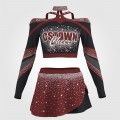 adult white vintage cheer uniform red