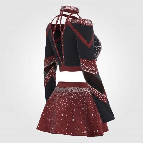 adult white vintage cheer uniform red 4