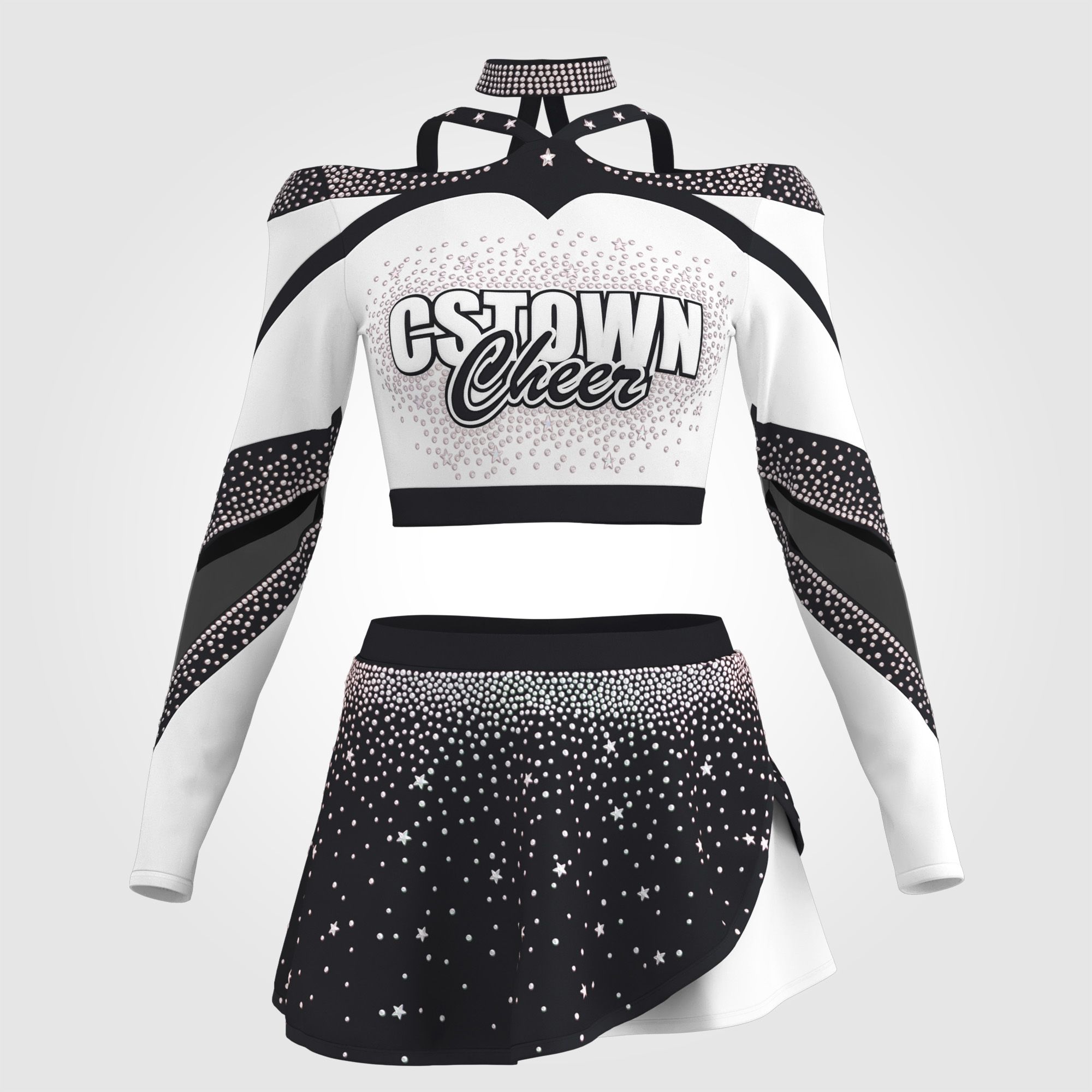 adult white vintage cheer uniform