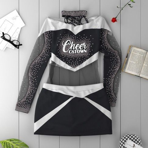 youth blue one piece cheer uniforms black 1