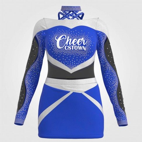 youth blue one piece cheer uniforms blue 2