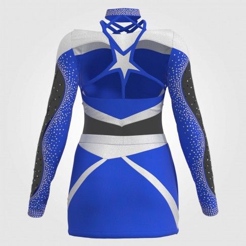 youth blue one piece cheer uniforms blue 3