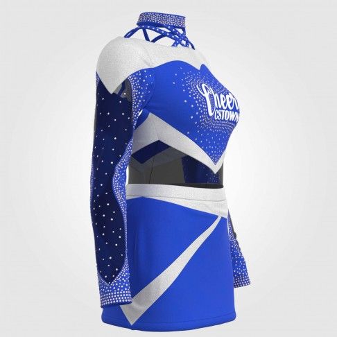 youth blue one piece cheer uniforms blue 5