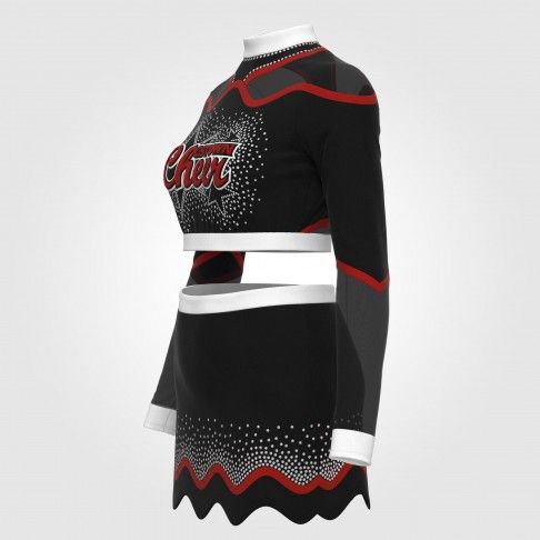 women red plus size cheerleader outfit black 5