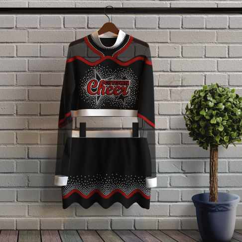 women red plus size cheerleader outfit black 0