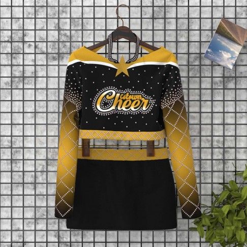 youth green vintage cheerleader costume yellow 0