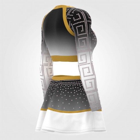 youth black and yellow cheerleader costume black 6