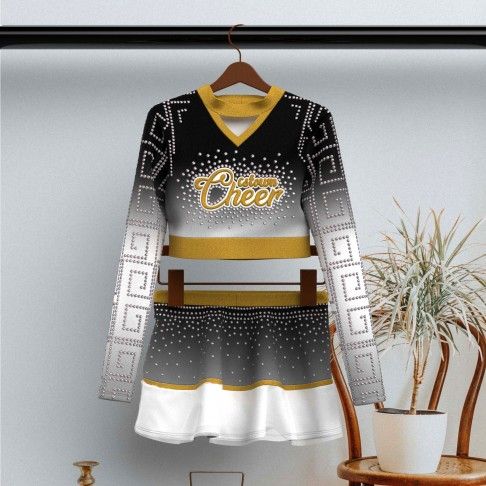 youth black and yellow cheerleader costume black 0