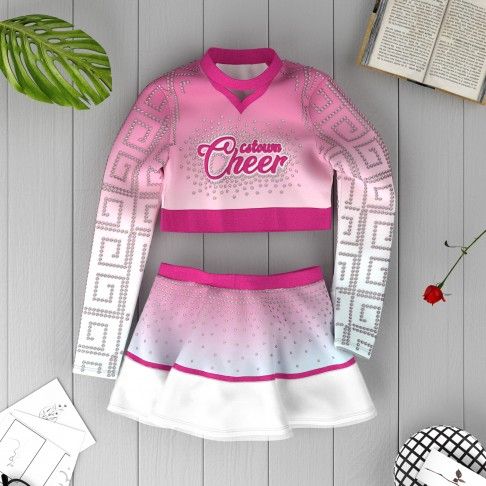 youth black and yellow cheerleader costume pink 1