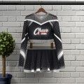 black cropped cheer uniform for 9 year olds black