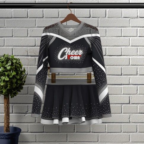 black cropped cheer uniform for 9 year olds black 0