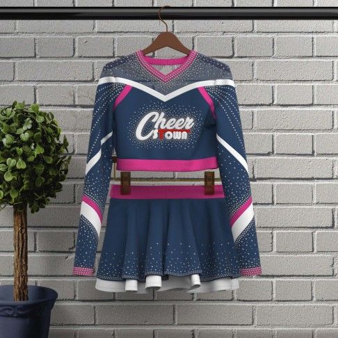 black cropped cheer uniform for 9 year olds blue 0
