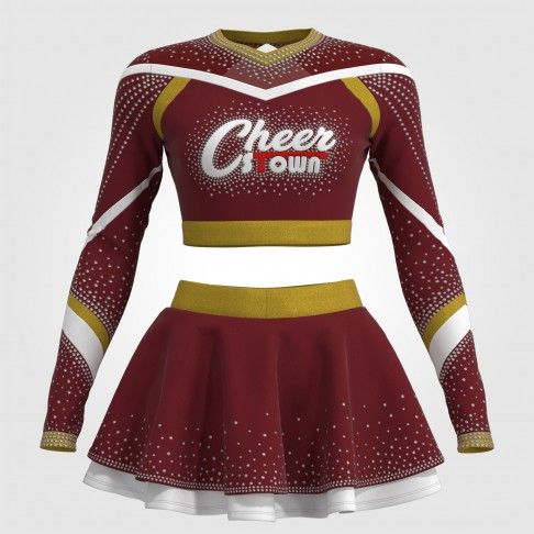 black cropped cheer uniform for 9 year olds red 2