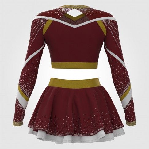 black cropped cheer uniform for 9 year olds red 3