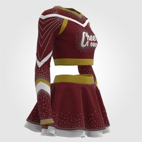 black cropped cheer uniform for 9 year olds red 5