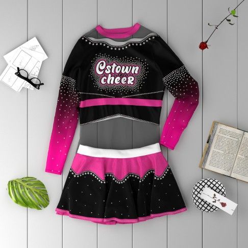 pleated pink cheerleader uniforms,cheerleading outfits for 10 year olds pink 1