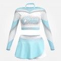 womens purple plus size cheerleading uniforms cyan