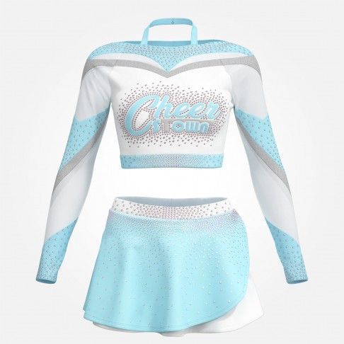 womens purple plus size cheerleading uniforms cyan 0