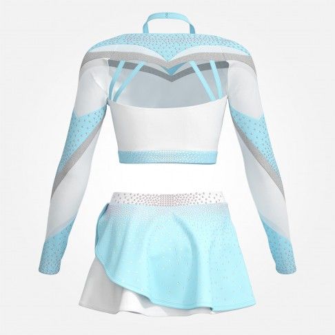 womens purple plus size cheerleading uniforms cyan 1