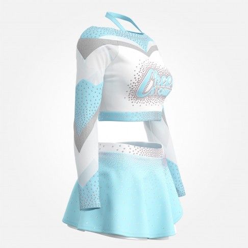 womens purple plus size cheerleading uniforms cyan 3