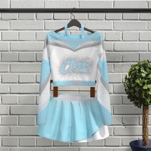 womens purple plus size cheerleading uniforms cyan 5