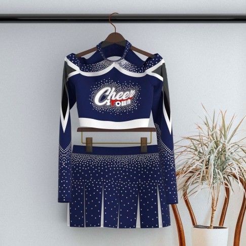 all star cheerleading diy uniforms blue 0