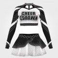 youth competition black and white long sleeve costume black