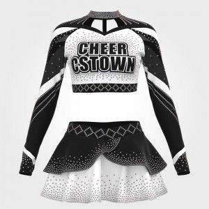 youth competition black and white long sleeve costume