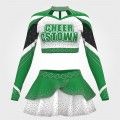 youth competition black and white long sleeve costume green