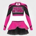 youth competition black and white long sleeve costume pink