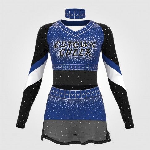 custom competition cheer uniforms blue 0