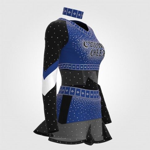 custom competition cheer uniforms blue 3
