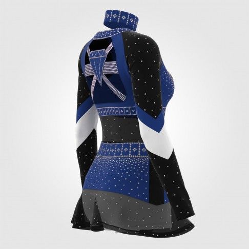custom competition cheer uniforms blue 4