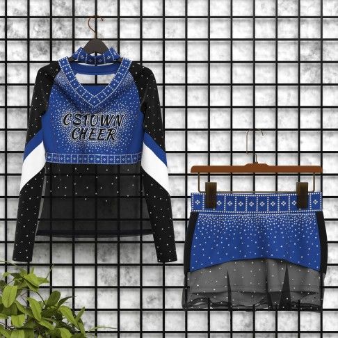 custom competition cheer uniforms blue 5