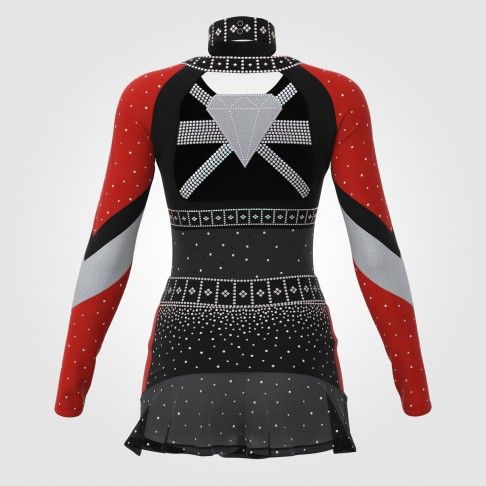 custom competition cheer uniforms red 1