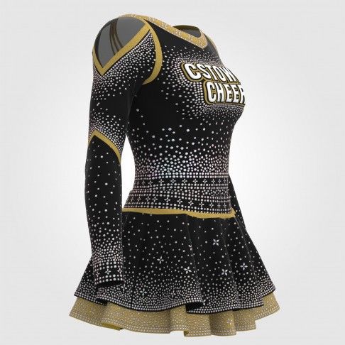 custom all star cheerleading uniforms black 3