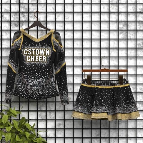custom all star cheerleading uniforms black 5